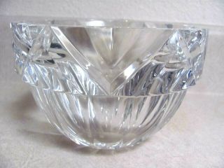 Vintage Orrefors - 6 " Diamond Cut Pattern Crystal Bowl -
