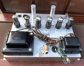 1956 Magnavox 142aa Tube Mono Amp Amplifier 4x 6v6 2x 5y3 12ax7