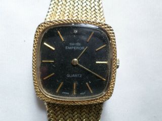 Vintage Swiss Emperor Swiss Made Gents Quartz Watch
