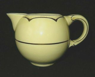 Vintage Clarice Cliff Newport Pottery Milk Jug Small Pitcher Gold Trim 4