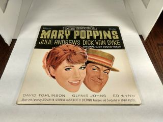 Vintage 1964 Walt Disney Mary Poppins Cast Sound Track 12” Vinyl Record