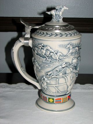 Vintage Avon Winners Circle Beer Stein 1992 Collectible Equestrian Horse Racing