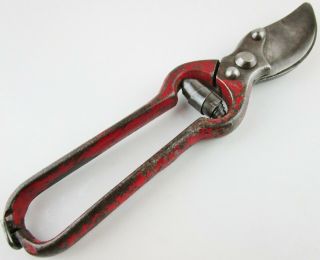 Vintage Pruning Shears Hand Pruners Gardening Scissors Metal Tool 8 - 3/4