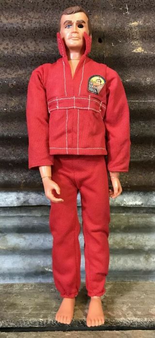 Vtg 1975 Kenner Steve Austin 12 " Six Million Dollar Man Action Figure W/ Outfit