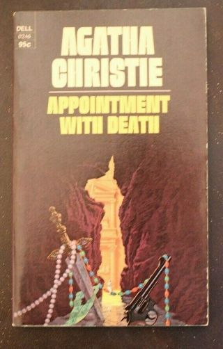 Agatha Christie " Appointment With Death " Dell 0246 1st 1975 Af Hercule Poirot