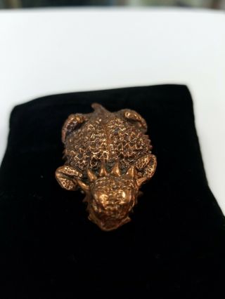 Vintage Southwest Copper Horned Toad Pin/brooch