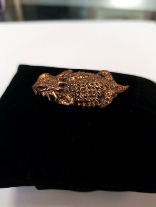 Vintage Southwest Copper Horned Toad Pin/Brooch 2