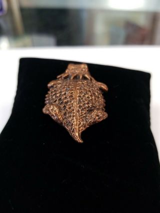 Vintage Southwest Copper Horned Toad Pin/Brooch 3