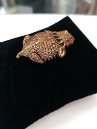 Vintage Southwest Copper Horned Toad Pin/Brooch 4