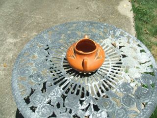 Vintage Roseville Pottery Silhouette Vase 741 - 4 " X Under Glaze Pumpkin Color
