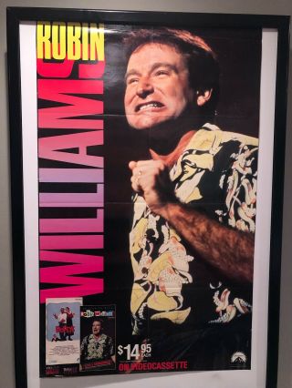 Vintage Movie Poster Promoting Robin Williams (circa 1994)
