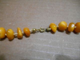 VINTAGE BALTIC KNOTTED EGG YOLK BUTTERSCOTCH AMBER NUGGET 28 