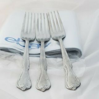 Vintage International Insico Stainless Flatware Victorian Charm 3 Dinner Forks