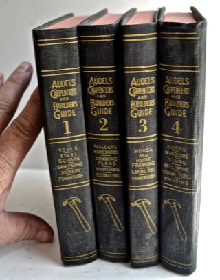 Vintage 1951 Audels Carpenters And Builders Guide Volumes 1 - 4
