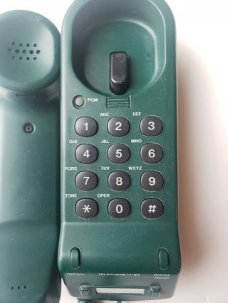 SONY Vintage Hunter Green IT - B3 Corded Telephone Wall - mount Desktop Push Button 3