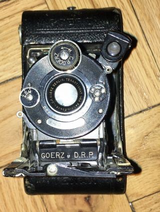 Vintage Goerz Tenax folding camera,  Tenastigmat 1:6,  3 lens compur shutter 2