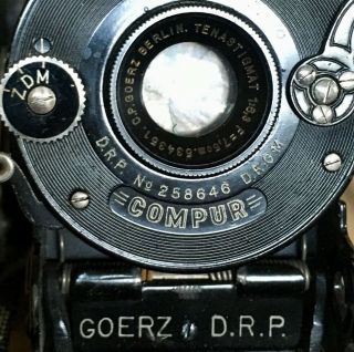 Vintage Goerz Tenax folding camera,  Tenastigmat 1:6,  3 lens compur shutter 3
