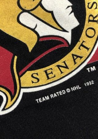 VTG 90’s Ottawa Senators 3/4 Jersey Shirt Size Mens XL 3