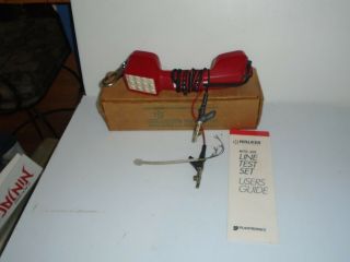 Vintage Walker Wts - 201 Telephone Lineman Tool Handset Red Monitor Line Test Set