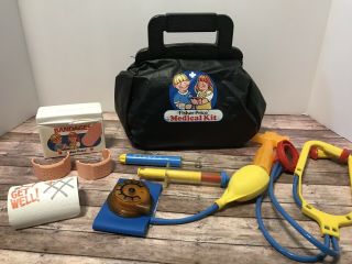 Vintage 1987 Fisher Price Medical Kit Nurse Bag With Instraments