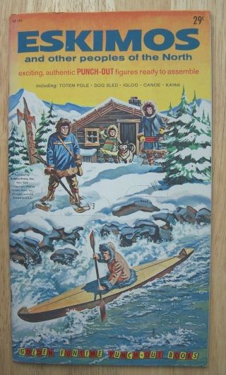 1962 Eskimos And Other Peoples Of The North,  Punch Out Book,  Golden Press