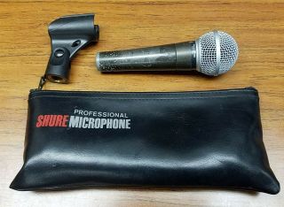 Vintage Shure Sm58 Unidirectional Dynamic Microphone Dual Impedance W/case