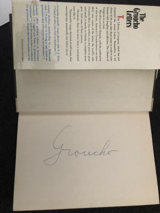 Signed 1st Edition The Groucho Letters: Letters To And From Groucho Marx 5