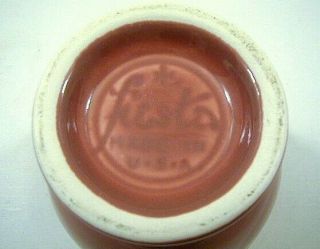 Vintage Fiesta Egg Cup Bowl Rose Color HLC Fiestaware Soup Pot Pottery Art Deco 3