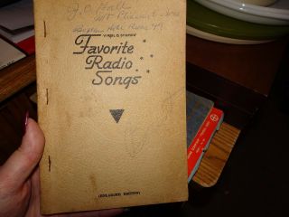Vintage Favorite Radio Songs Virgil Stamp Music Book Dallas Texas 1937