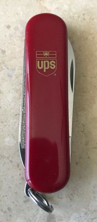 Vintage United Parcel Service Multi - Tool Swiss Army Knife And Nail File.
