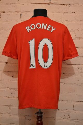 Vintage Manchester United 2009/2010 Home Football Shirt Jersey Nike 10 Rooney