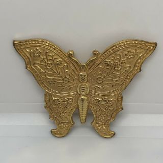 Vintage Brooch Miriam Haskell Gold Tone Butterfly