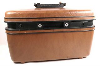 Vintage Samsonite Carrypak 46 Hard Train Make Up Case Brown