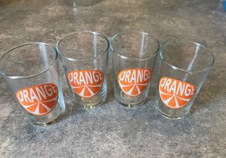 K1 4 Vintage Fruit Juice Glasses Orange Luminarc Conique Vintage Retro Look