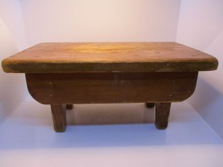 Small Wood Hand Made Foot Step Stool Plant Stand 