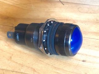 Vintage Blue Old Lens Dash Gauge Panel Light Hot Rod 1 " Military Dialco