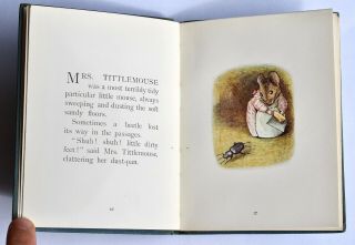 THE TALE OF MRS TITTLEMOUSE 1910 1ST EDITION BEATRIX POTTER PETER RABBIT VG 8