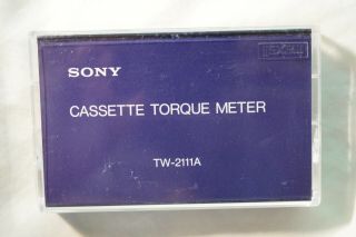 Sony Cassette Torque Meter Test Tape TW - 2111A 4