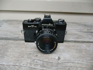 Minolta Black Srt - 101 With Md Rokkor X 50mm F/1.  7 Lens