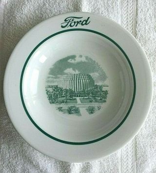Vintage Ford Motor Co Rotunda Pavilion Restaurant Ware Soup Bowl Shenango 9 " Dia
