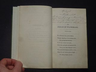 The Field Of Waterloo: A Poem By Walter Scott.  / Military / Poetry / War / 1815