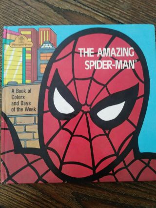 The Spider Man: A Book Of Colors And Days Of Week Vintage 1977 Comic Hc