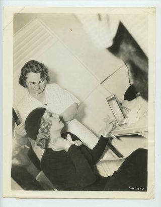 Jean Harlow Photo 1932 Hair Make Up Candid Photo Vintage