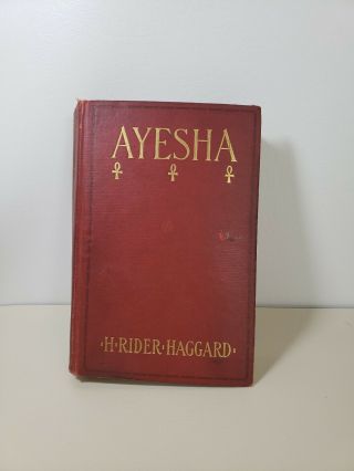 1905 Ayesha Return Of She By H.  Rider Haggard Book Red Cover