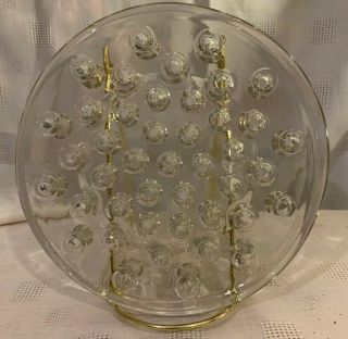 7” Vintage Clear Glass FLOWER FROG Floral Arrangements Stem Separator HUGE 5