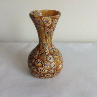 Vintage Murano Fratelli Toso Millefiori Glass Vase 2