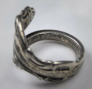 Vintage Reed & Barton Spanish Baroque Sterling Silver Spoon Ring - Size 5.  5 4