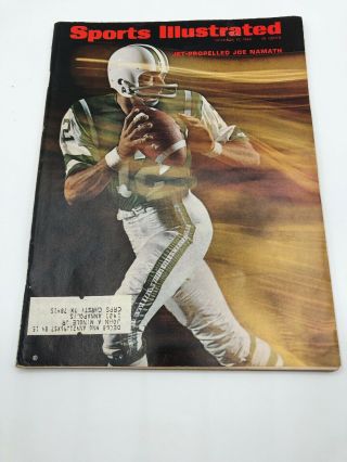 Sports Illustrated October 17,  1966 Joe Namath York Jets Vintage