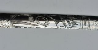 Vintage Sterling Native Ketchikan Engraved EAGLE Handmade Spoon 2