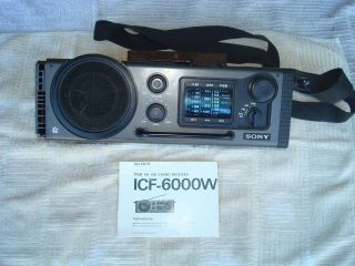 Cond.  Vintage Sony Fm/am/psb 3 Band Receiver Model No.  Icf - 6000w Radio